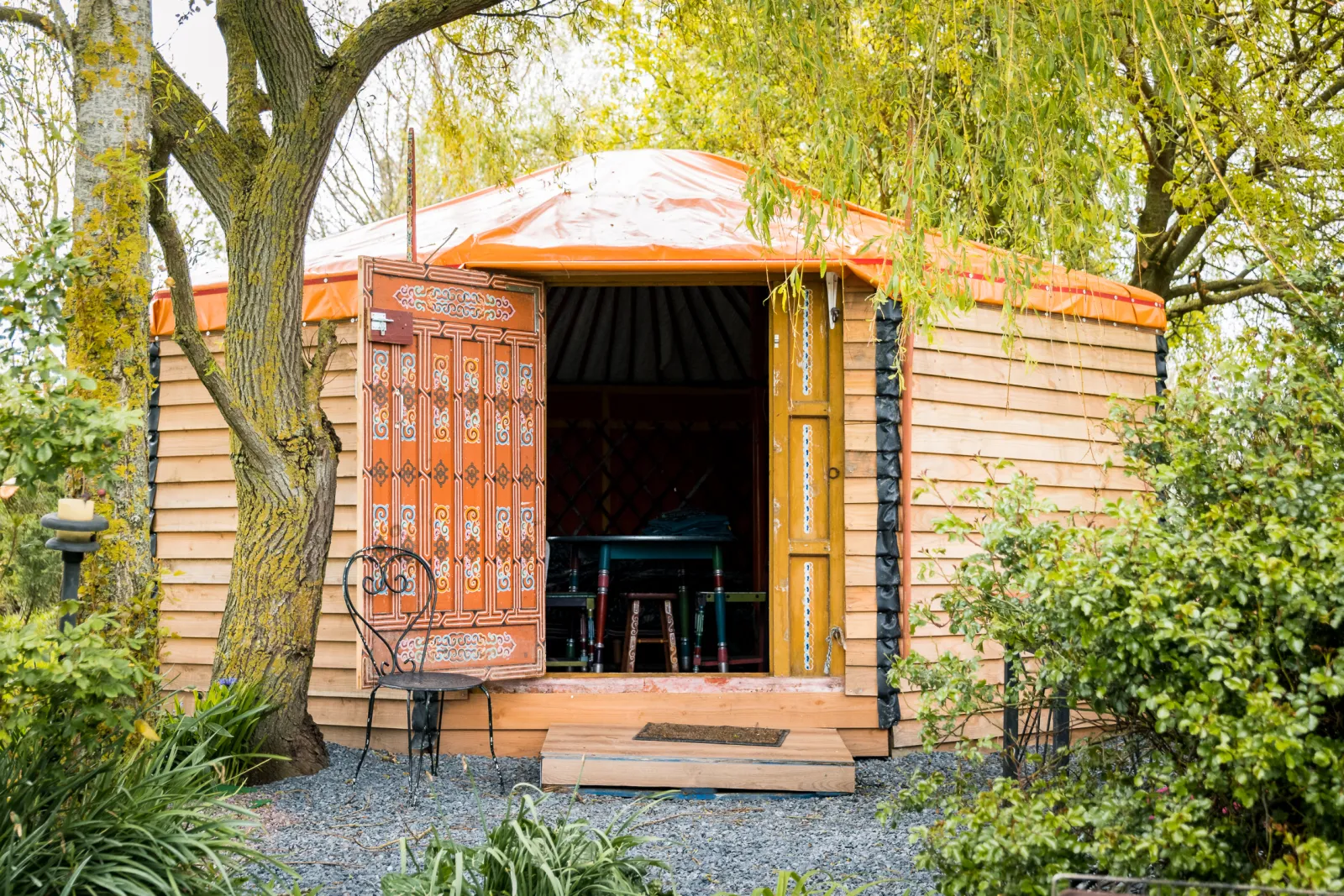 Yourte Orange d'Au Bonheur Nomade, Caumont-sur-Aure : image 2